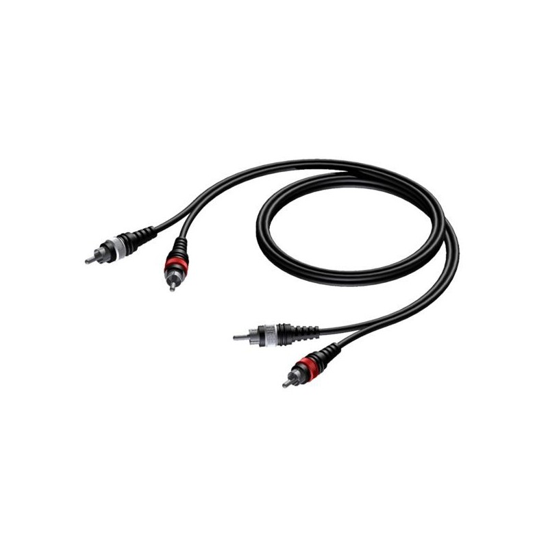 Procab CAB800/1 2 x RCA/Cinch male - 2x RCA/Cinch male 1 meter